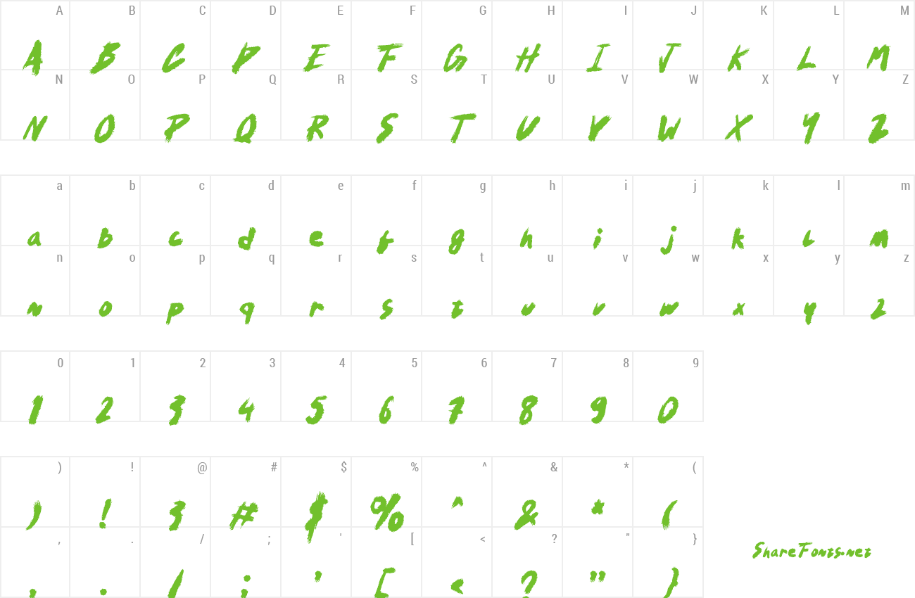 Font Berscare preview