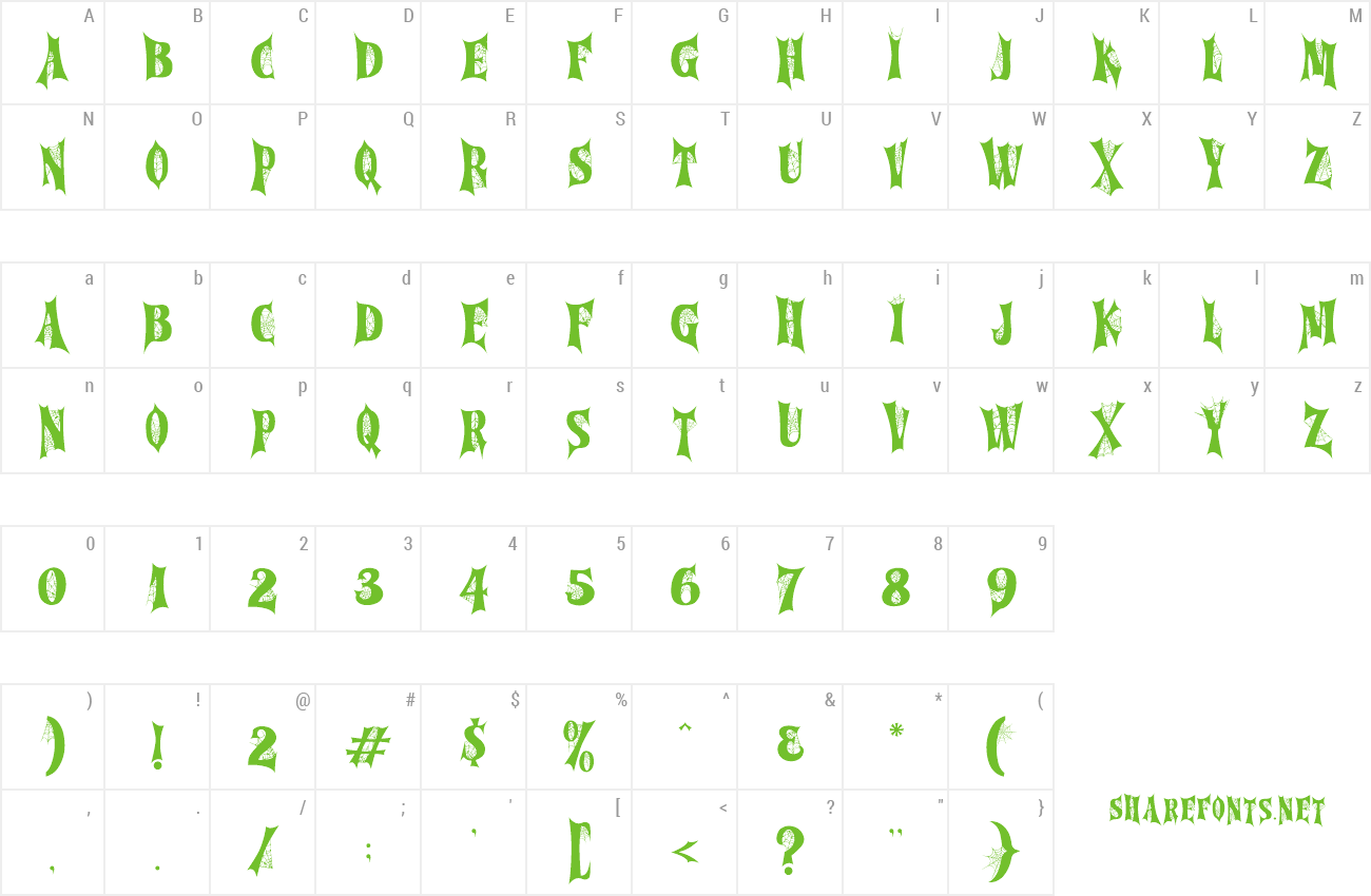 Font Cursed Gothic preview