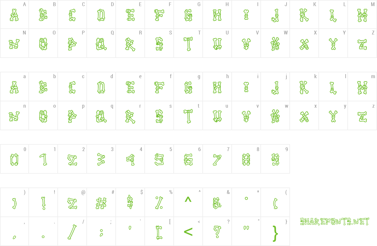 Font Ghoul Bone preview