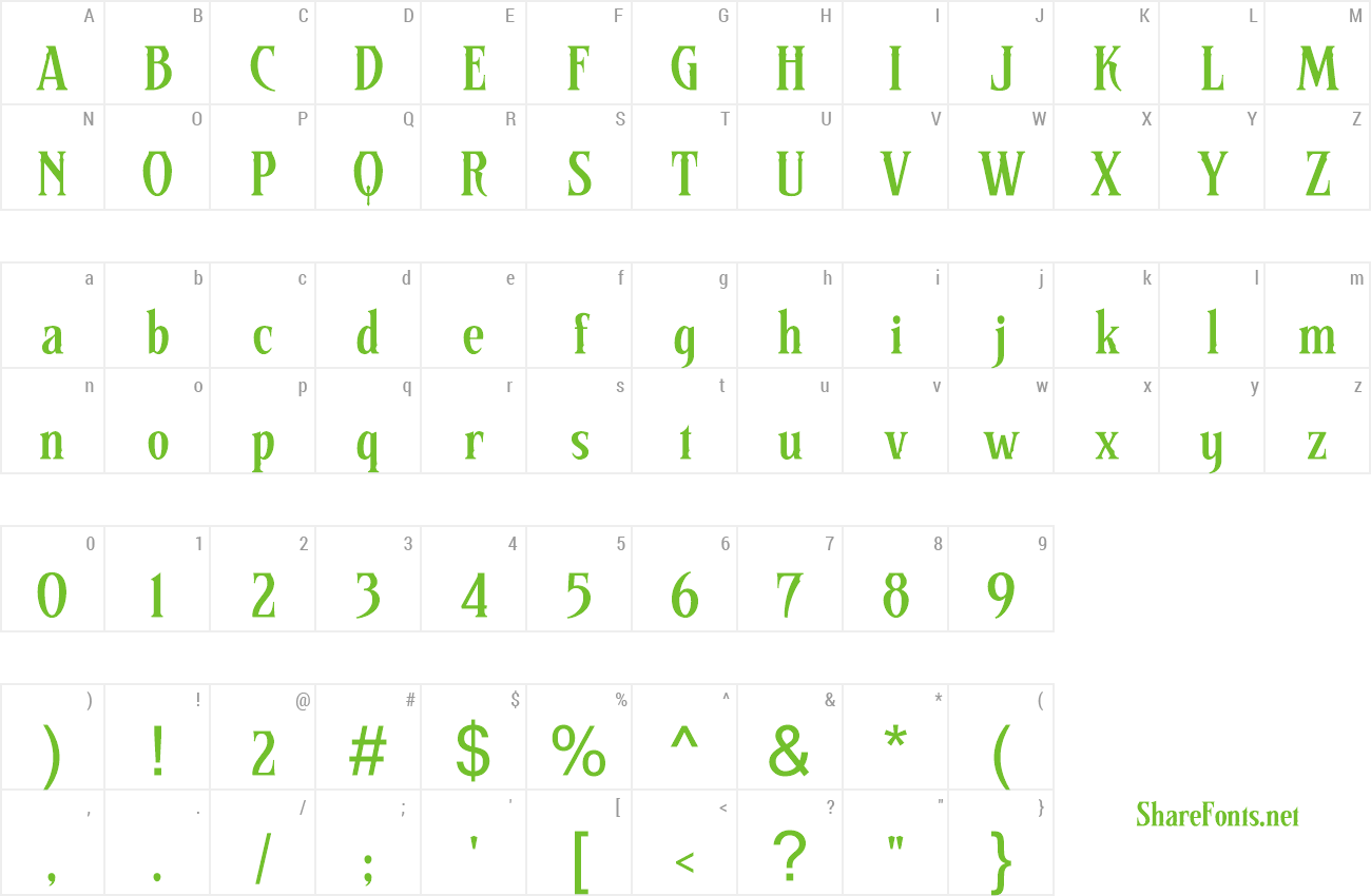 Font Gravord preview