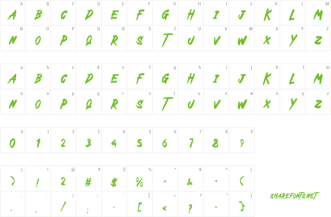 Font Tacurse preview