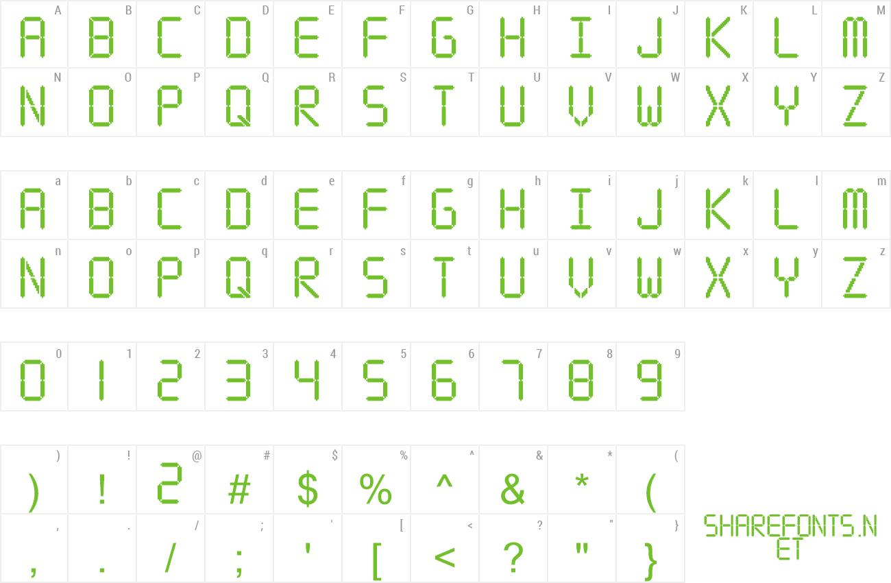Font Digital Clock preview