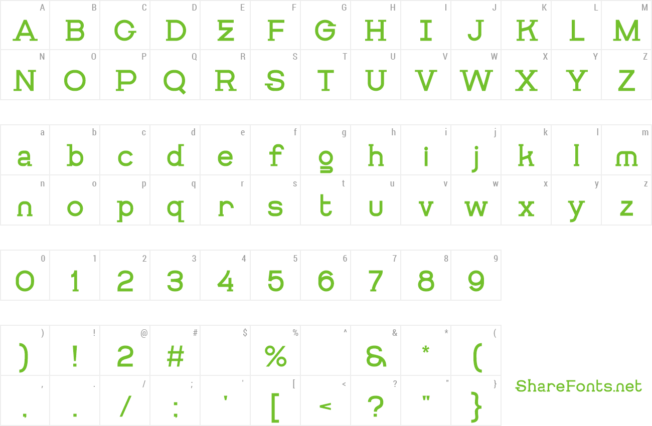 Font Getboreg Slab preview