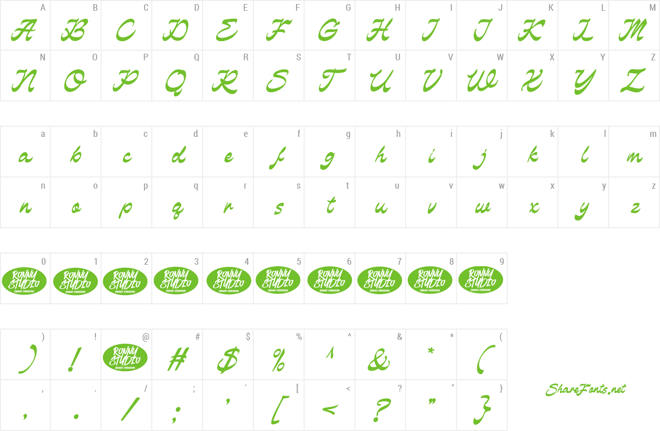 Font Monlight preview