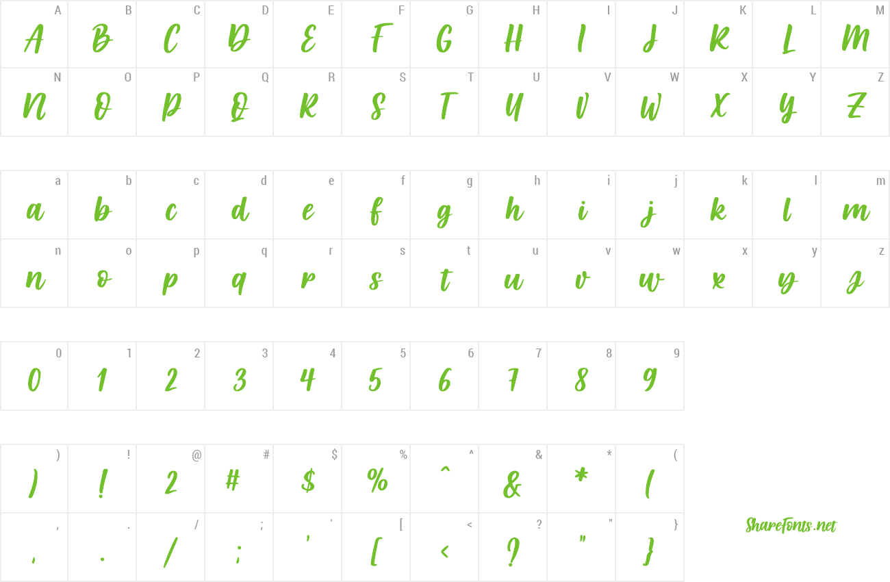 Font Patchouli preview