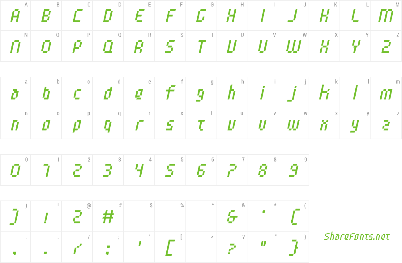 Font Speed Pixel preview