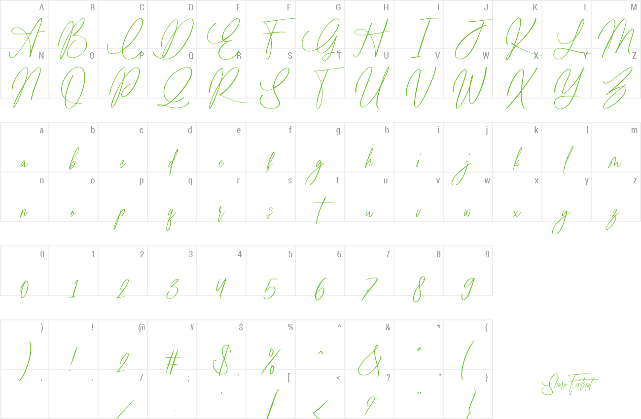 Font Claire Amoreth preview