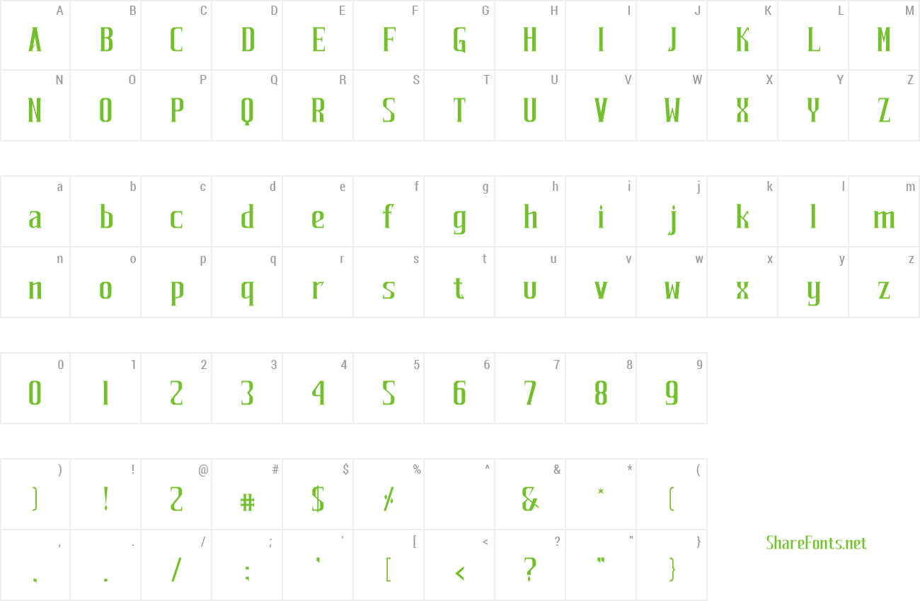 Font Gardnest preview