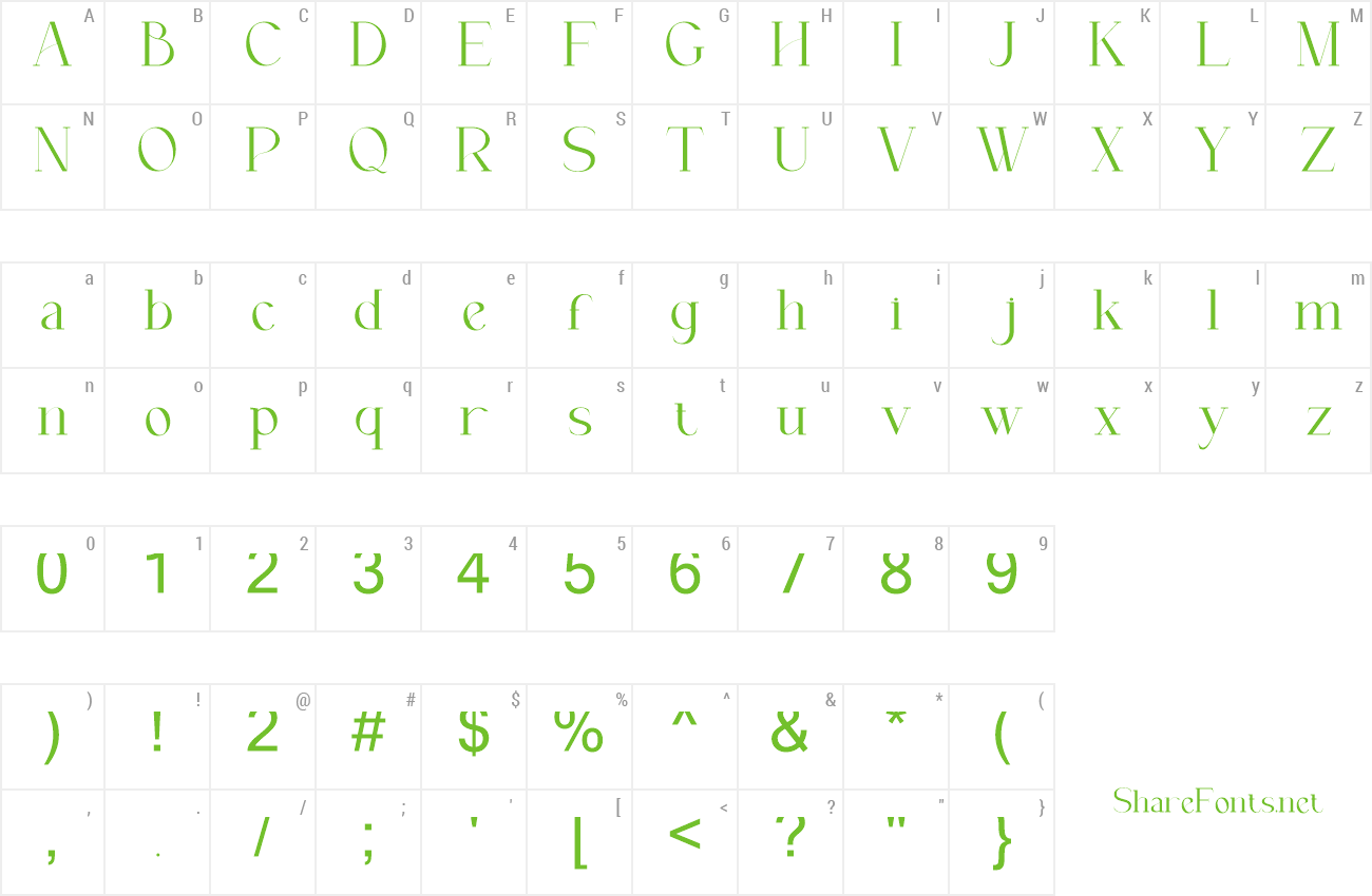 Font Heverly preview