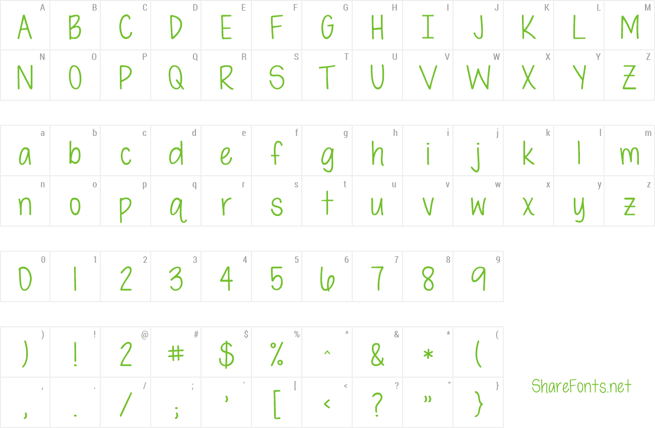 Font KG Love Molly preview