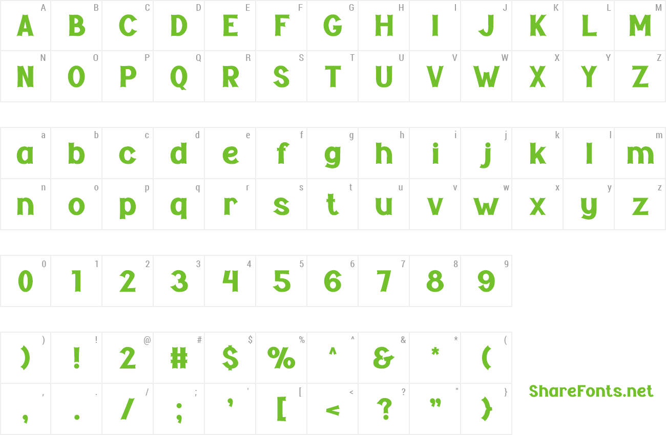 Font Machoman preview