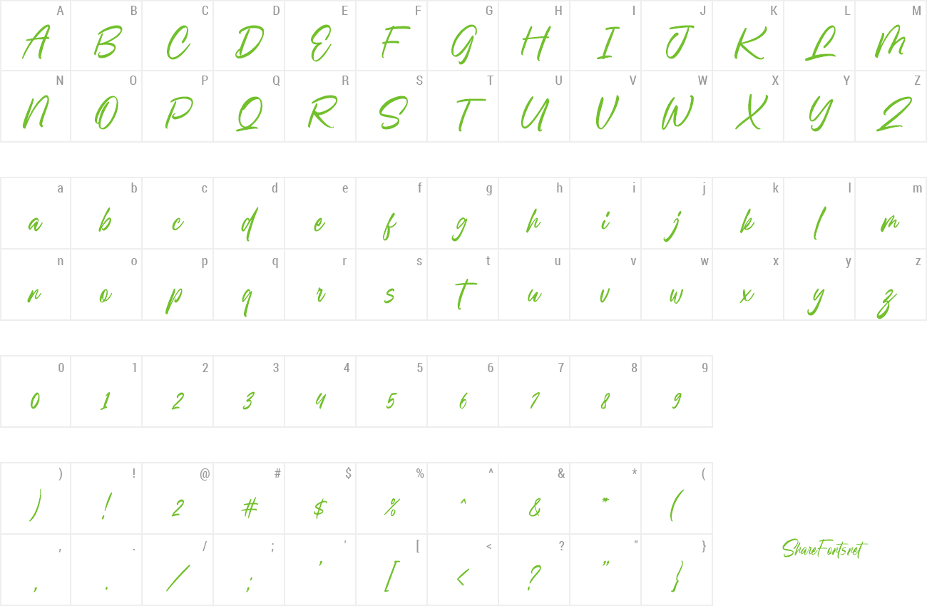 Font Sellinda Bright preview