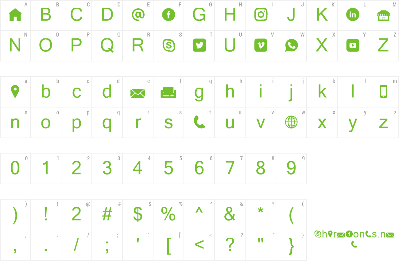 Font Sufi Adres Ikon preview