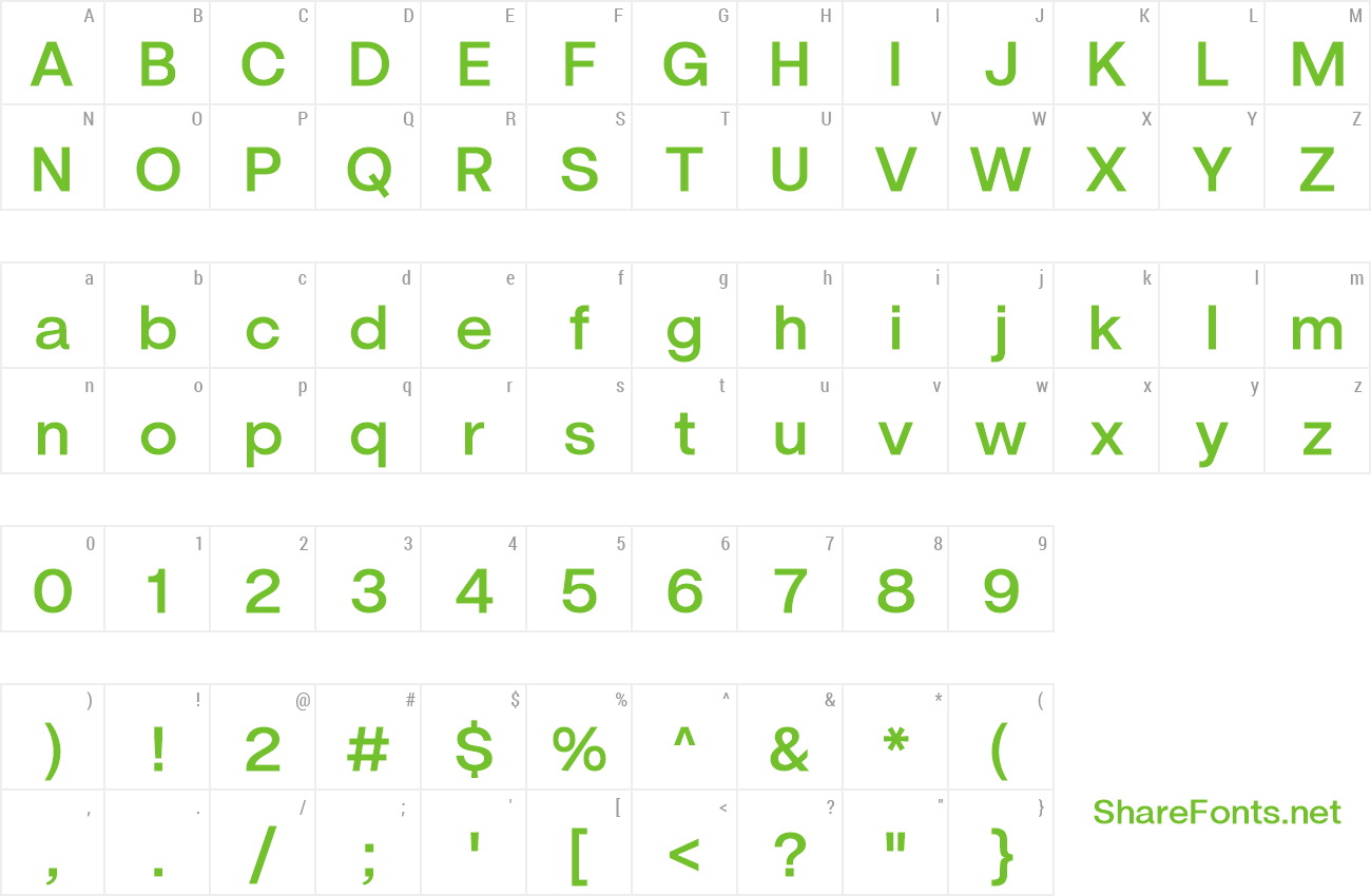 Font ZT Nature preview