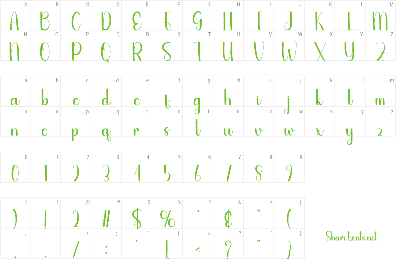 Font Keychain preview