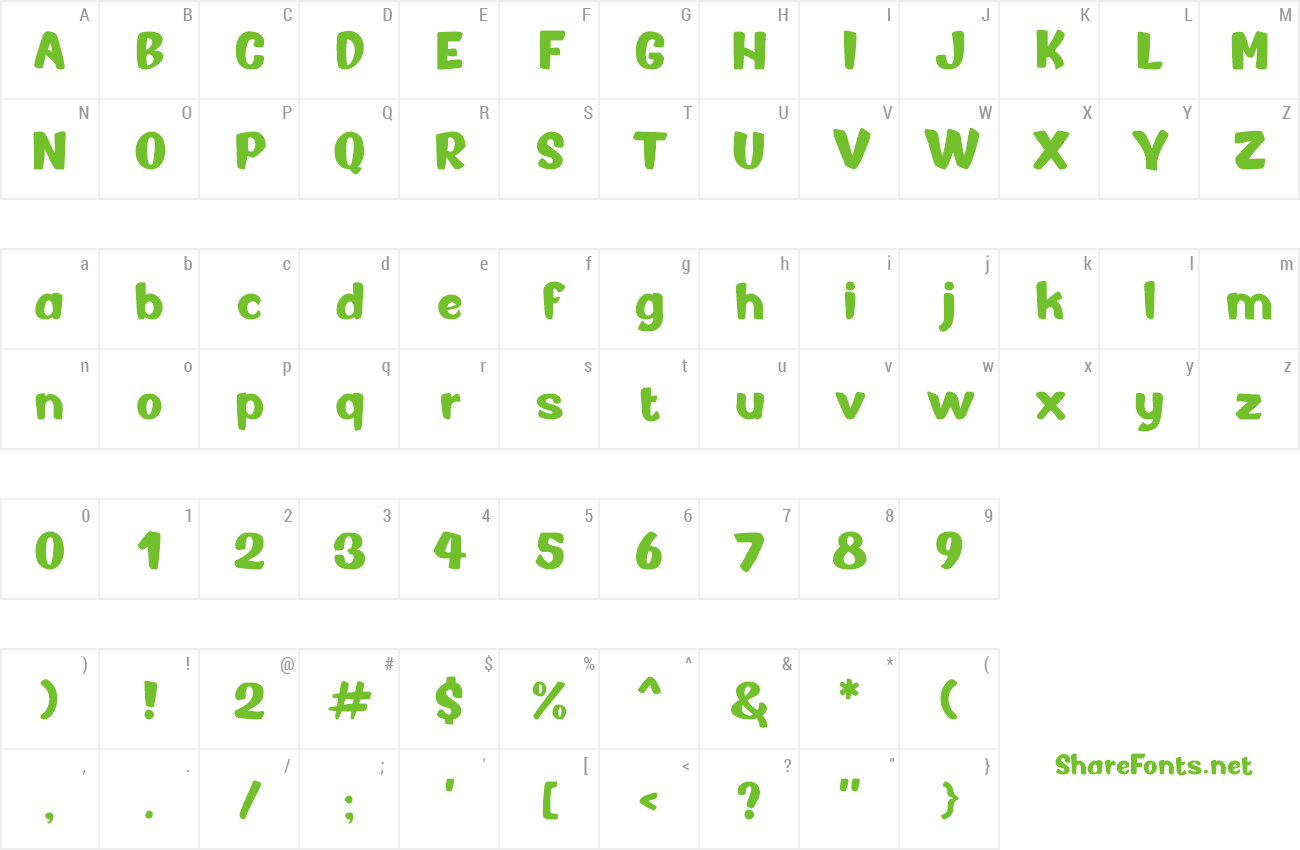 Font Aksara Komik preview