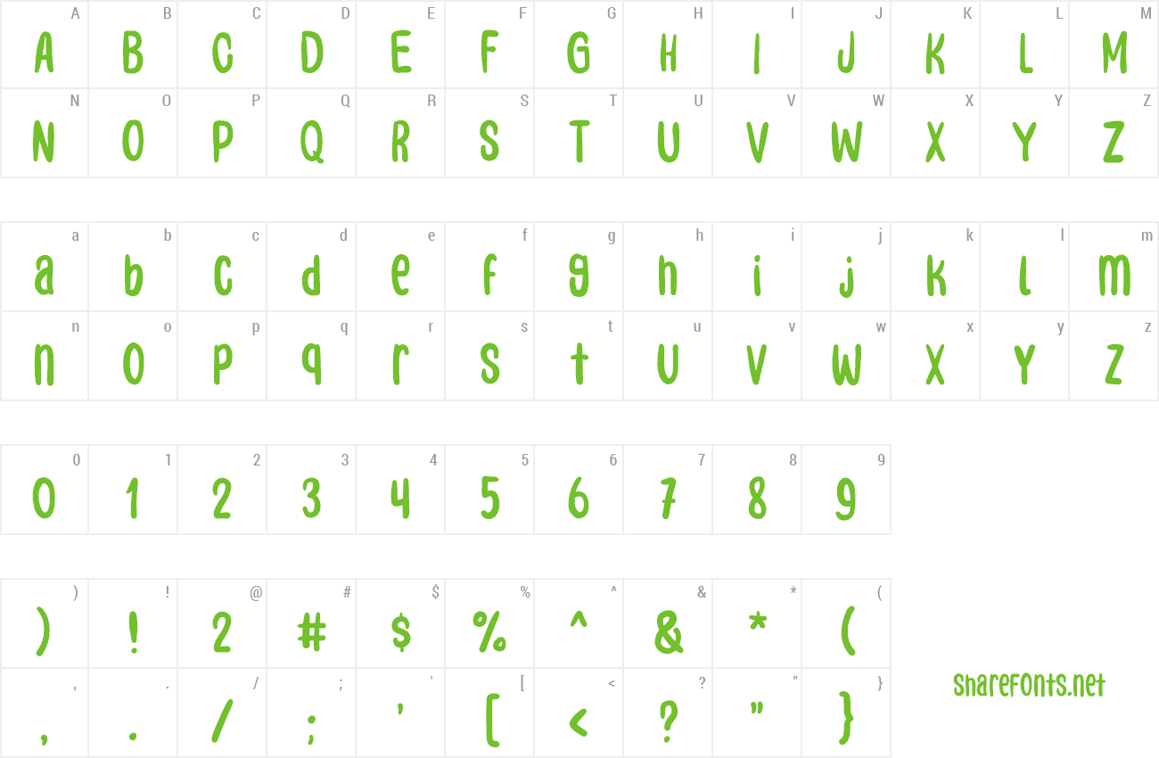 Font Chopsticks preview