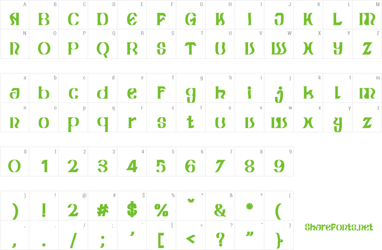 Font Flaveta preview