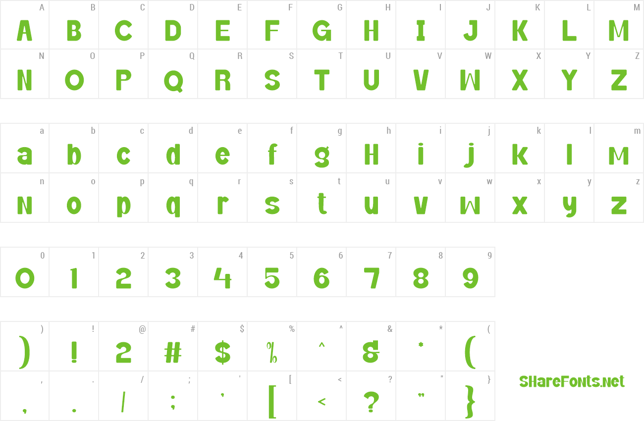 Font Gaseno Rounded preview