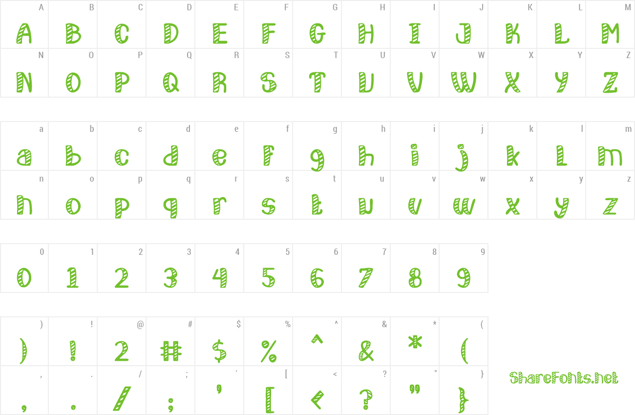 Font Sugarpop Jingle preview