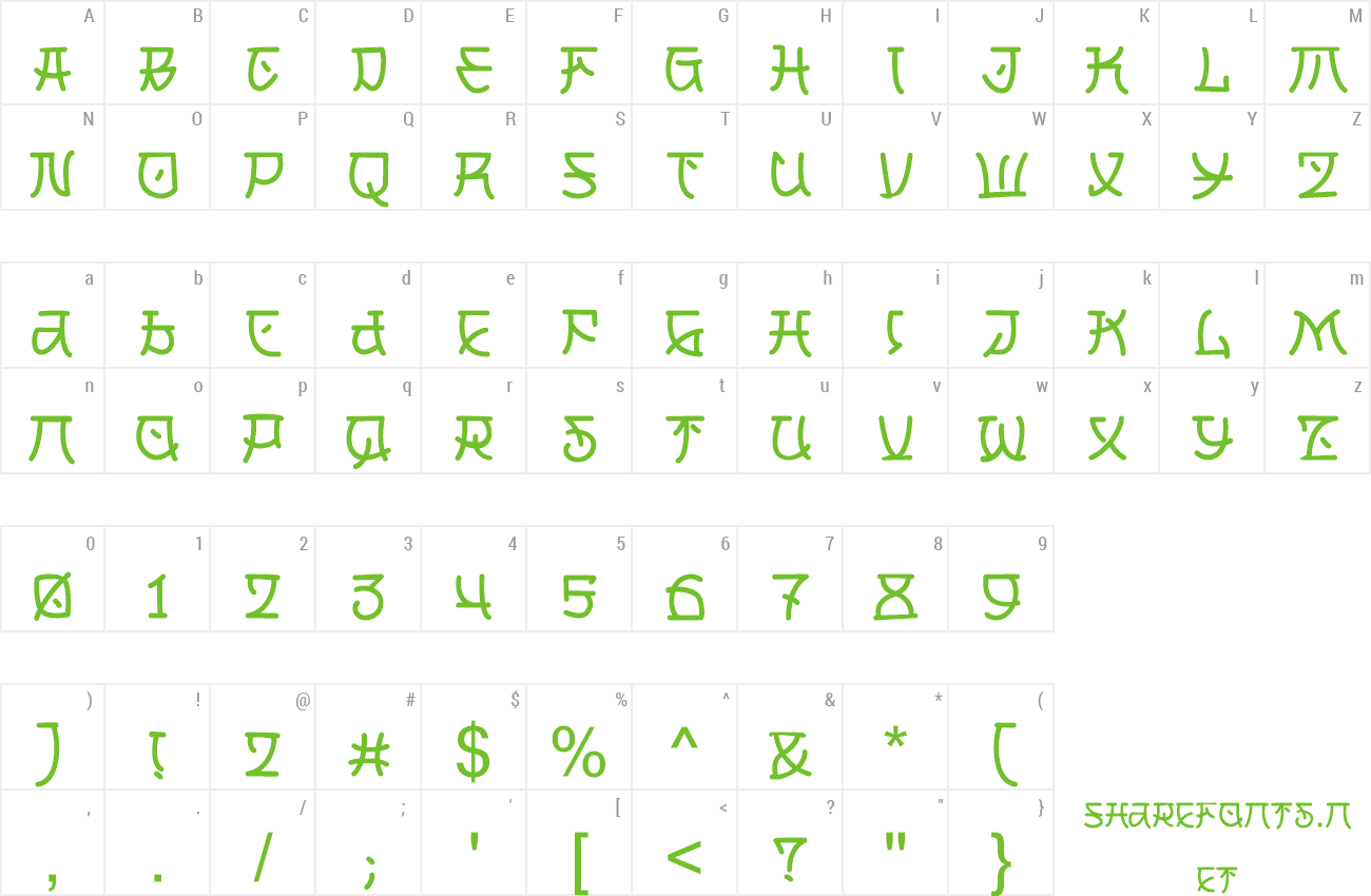 Font Harajuku preview