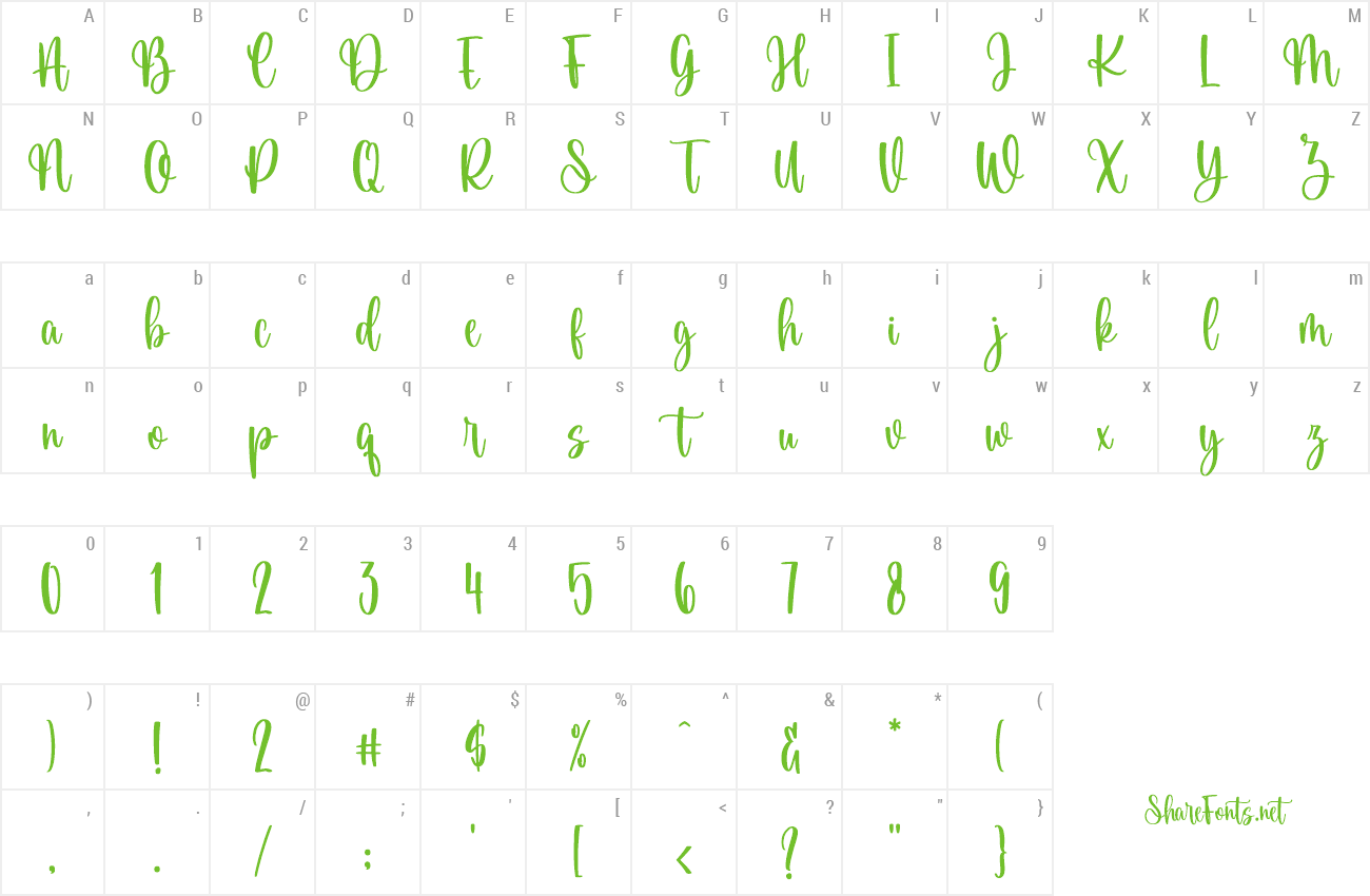 Font Snowfield preview