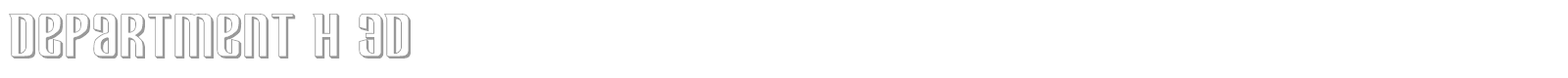 Department H + K font preview