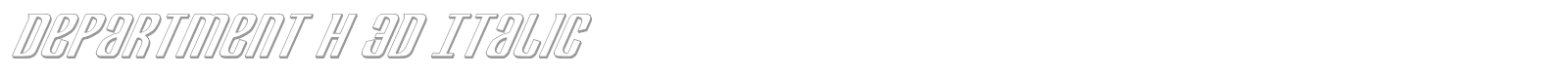 Department H + K font preview
