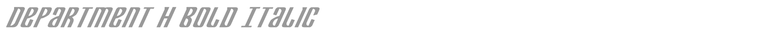 Department H + K font preview