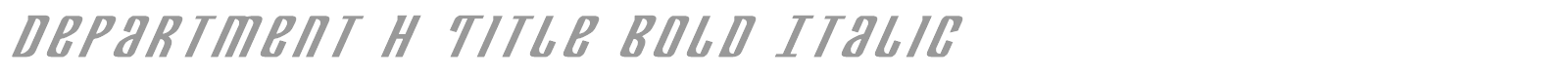 Department H + K font preview