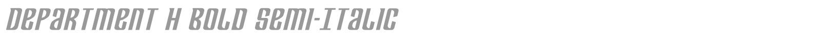 Department H + K font preview