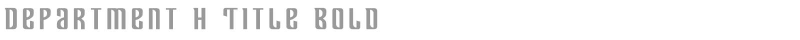 Department H + K font preview