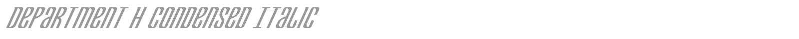 Department H + K font preview
