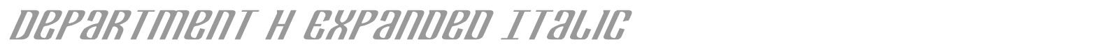 Department H + K font preview