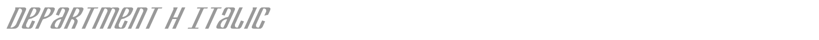 Department H + K font preview