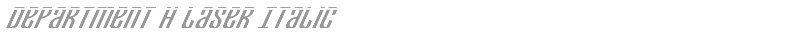 Department H + K font preview
