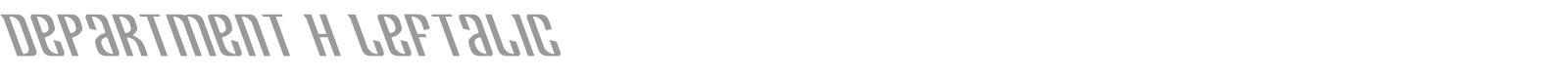 Department H + K font preview