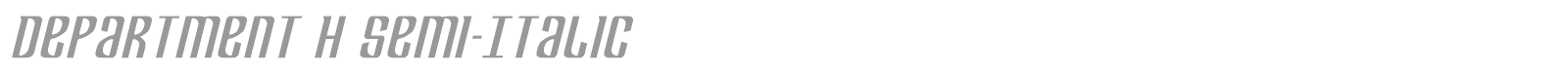 Department H + K font preview