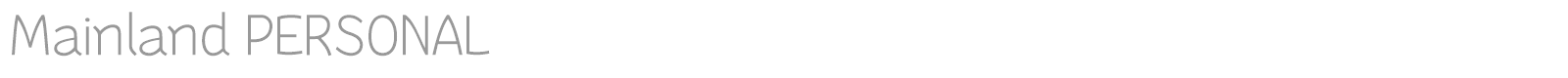 Mainland font preview
