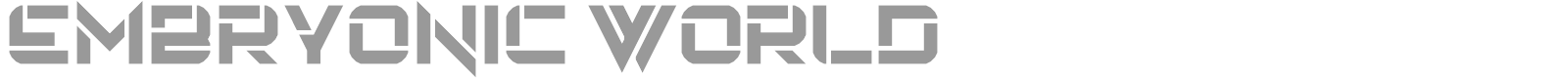 Embryonic World font preview