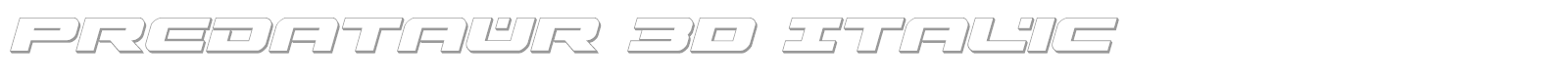 Predataur font preview