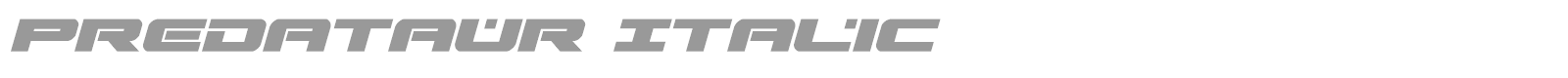 Predataur font preview
