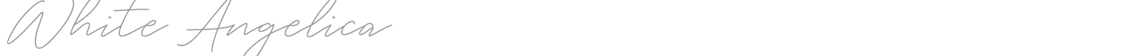 White Angelica font preview