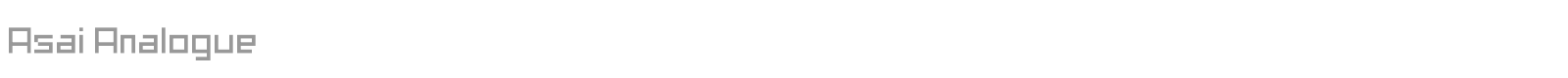 Asai Analogue font preview