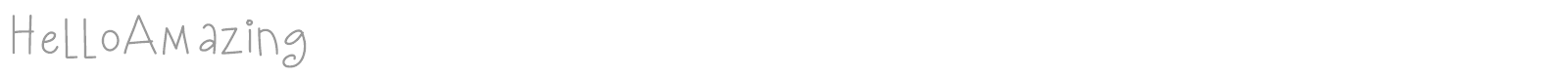 Hello Amazing font preview