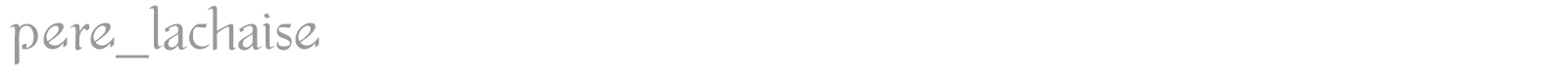 Pere Lachaise font preview