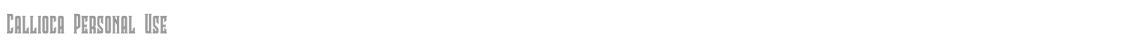 Callioca font preview