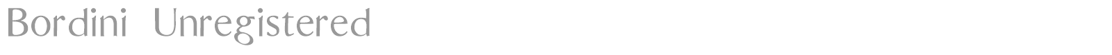 Bordini font preview