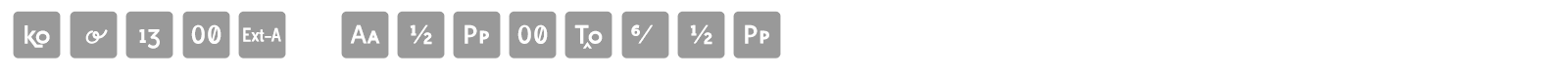 Icons OpenType font preview