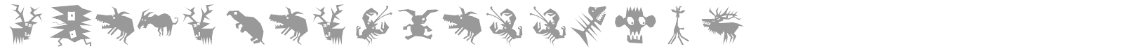 Animalia Scissored font preview